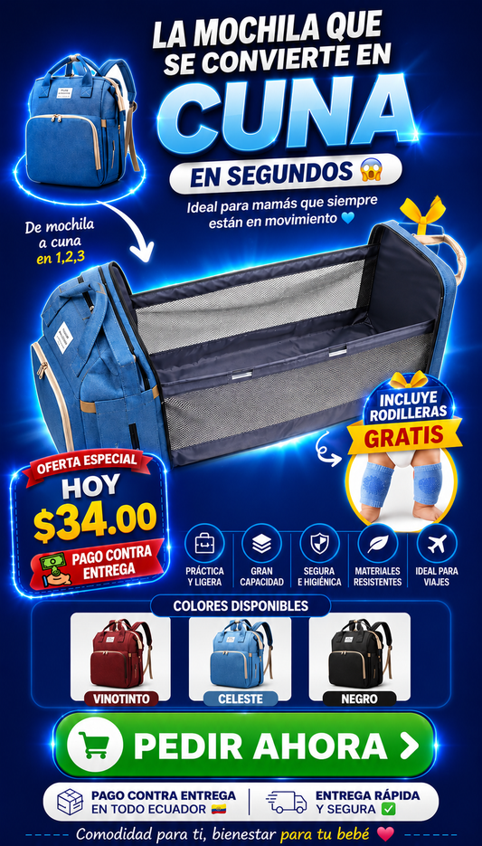 BabyPack™ (mochila pañalera + rodilleras para bebe)